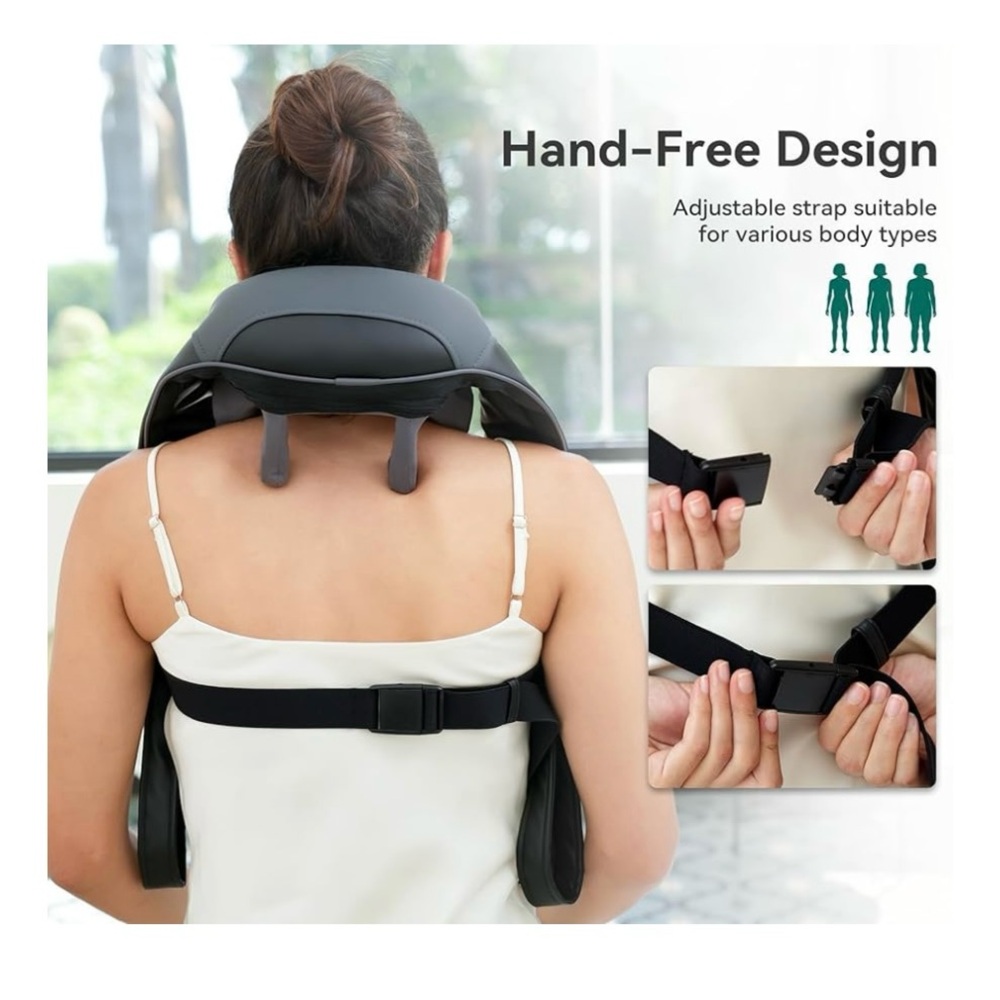 Cordless Neck Shoulder Massager with Soothing Heat back, neck, shoulder  New - Picture 5 of 8